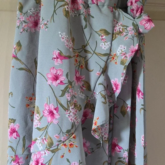 Lily Rose Pink & Green Floral Dress - Picture 5 of 5